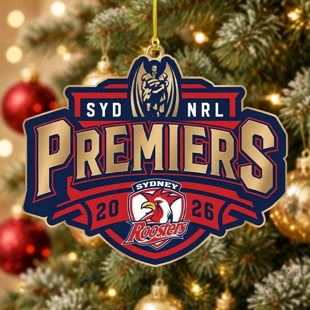 Sydney Roosters 2026 Premiers National Rugby League Christmas Ornament