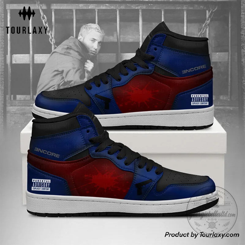 Eminem Encore Album Cover Art High Top Sneakers