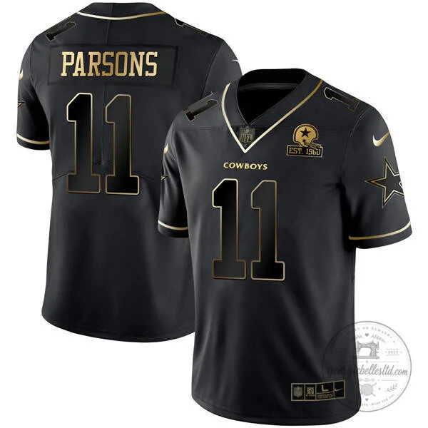Limited Edition White Gold Vapor Jersey for Micah Parsons of the Dallas Cowboys 28 Limited Edition White Gold Vapor Jersey for Micah Parsons of the Dallas Cowboys