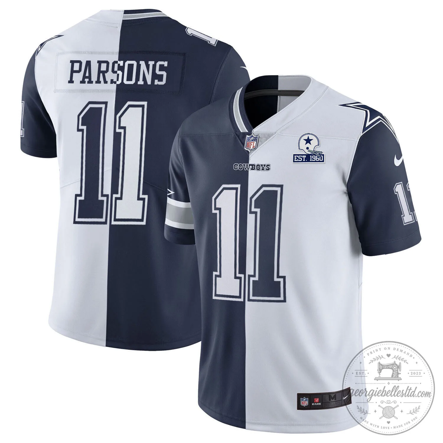 Limited Edition White Gold Vapor Jersey for Micah Parsons of the Dallas Cowboys 35 Limited Edition White Gold Vapor Jersey for Micah Parsons of the Dallas Cowboys