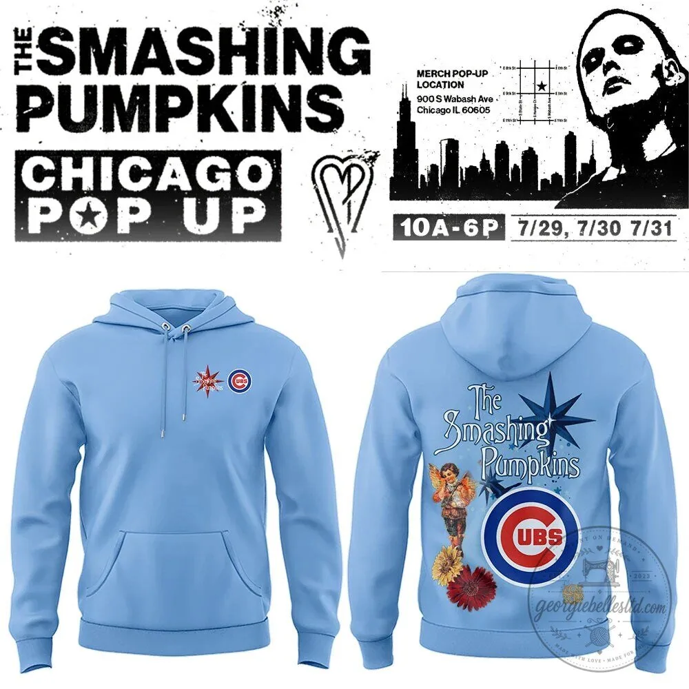 The Smashing Pumpkins Chicago Cubs Light Blue Hoodie