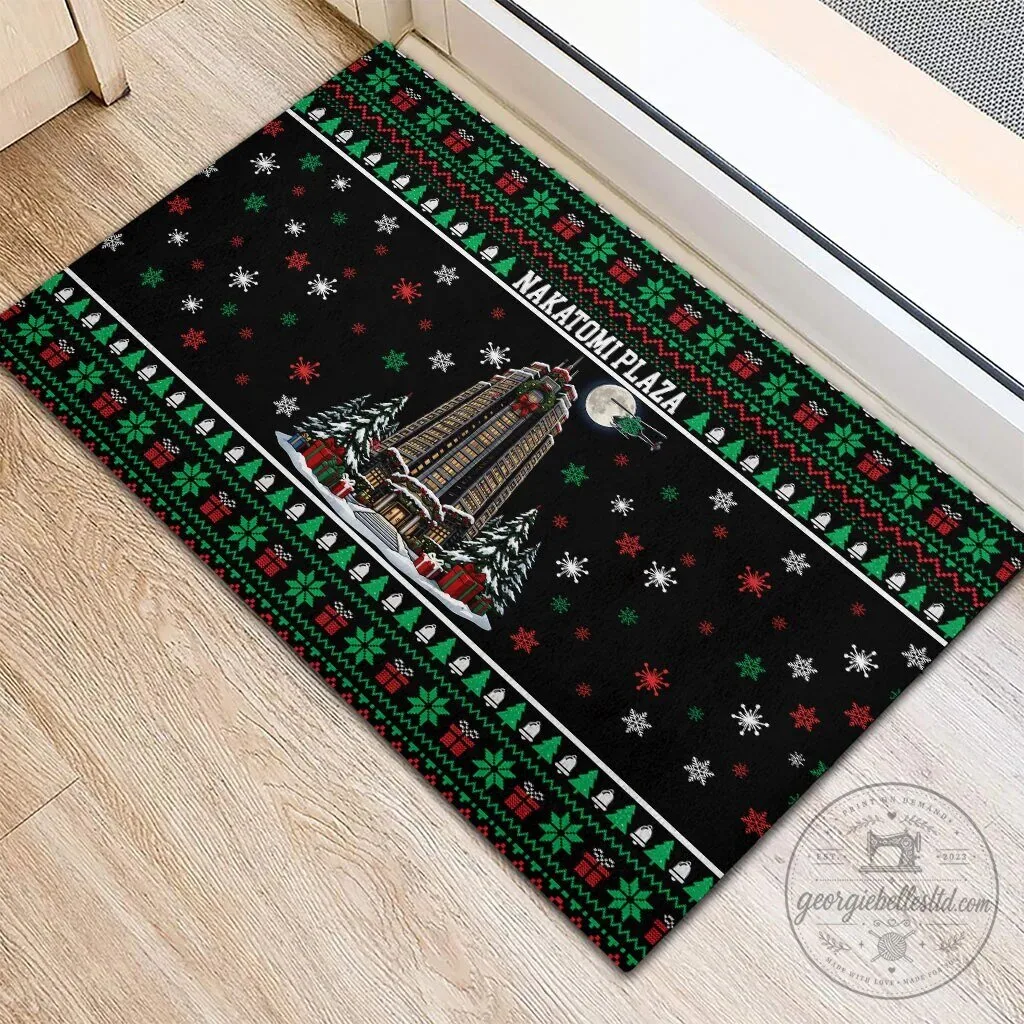 Nakatomi Plaza Christmas Party Ugly Sweater Style Holiday Doormat 7 Nakatomi Plaza Christmas Party Ugly Sweater Style Holiday Doormat
