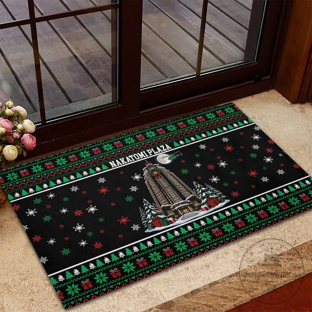 Nakatomi Plaza Christmas Party Ugly Sweater Style Holiday Doormat 8 Nakatomi Plaza Christmas Party Ugly Sweater Style Holiday Doormat