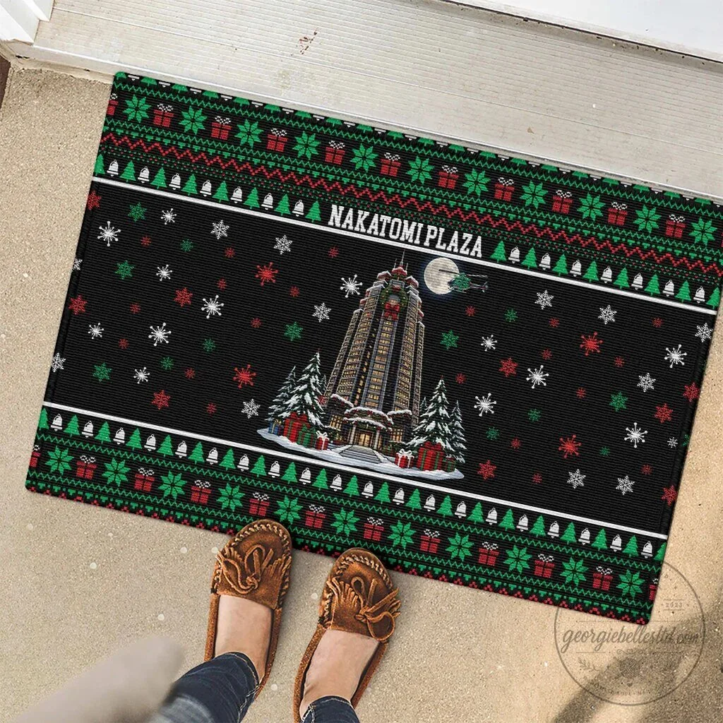 Nakatomi Plaza Christmas Party Ugly Sweater Style Holiday Doormat 9 Nakatomi Plaza Christmas Party Ugly Sweater Style Holiday Doormat