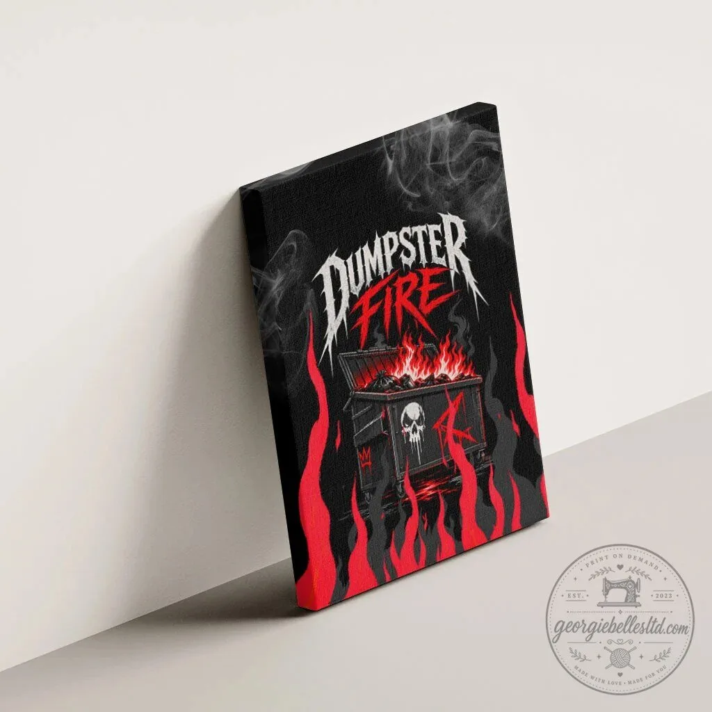 Dumpster Fire Everything is Fine Heavy Metal Flame Skull Sarcastic Canvas Wall Art 13 Dumpster Fire Everything is Fine Heavy Metal Flame Skull Sarcastic Canvas Wall Art