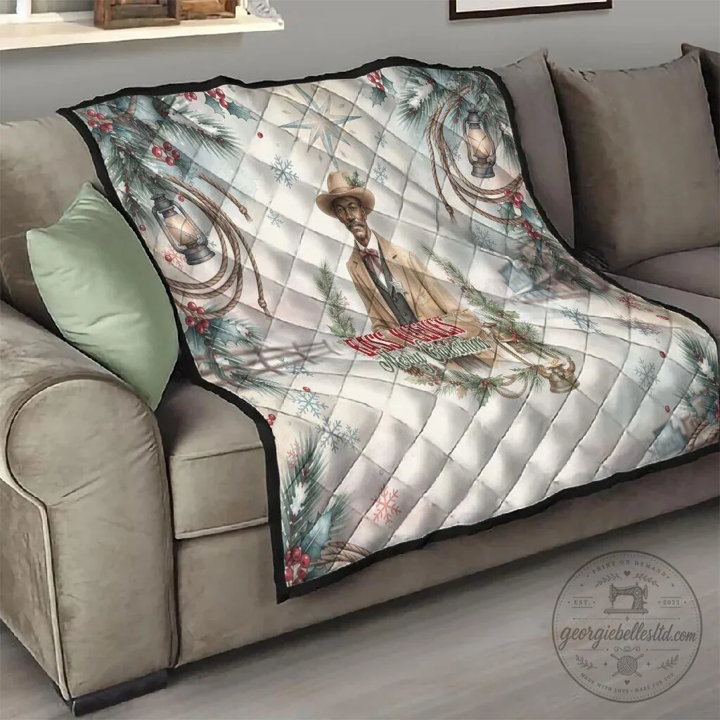 Bass Reeves Merry Christmas Quilt Old West Deputy Lawman Winter Holiday Blanket 8 Bass Reeves Merry Christmas Quilt Old West Deputy Lawman Winter Holiday Blanket