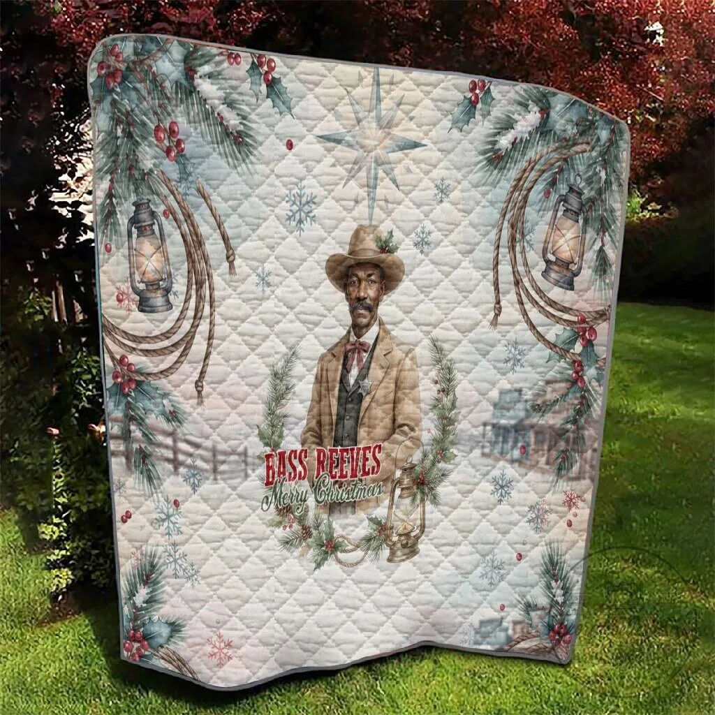 Bass Reeves Merry Christmas Quilt Old West Deputy Lawman Winter Holiday Blanket 9 Bass Reeves Merry Christmas Quilt Old West Deputy Lawman Winter Holiday Blanket