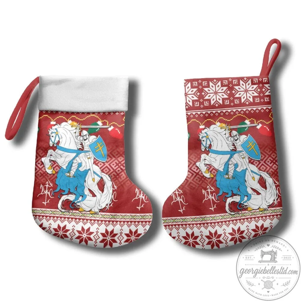 Lithuanian Vytis Christmas Stocking Festive Holiday Decor 8 Lithuanian Vytis Christmas Stocking Festive Holiday Decor