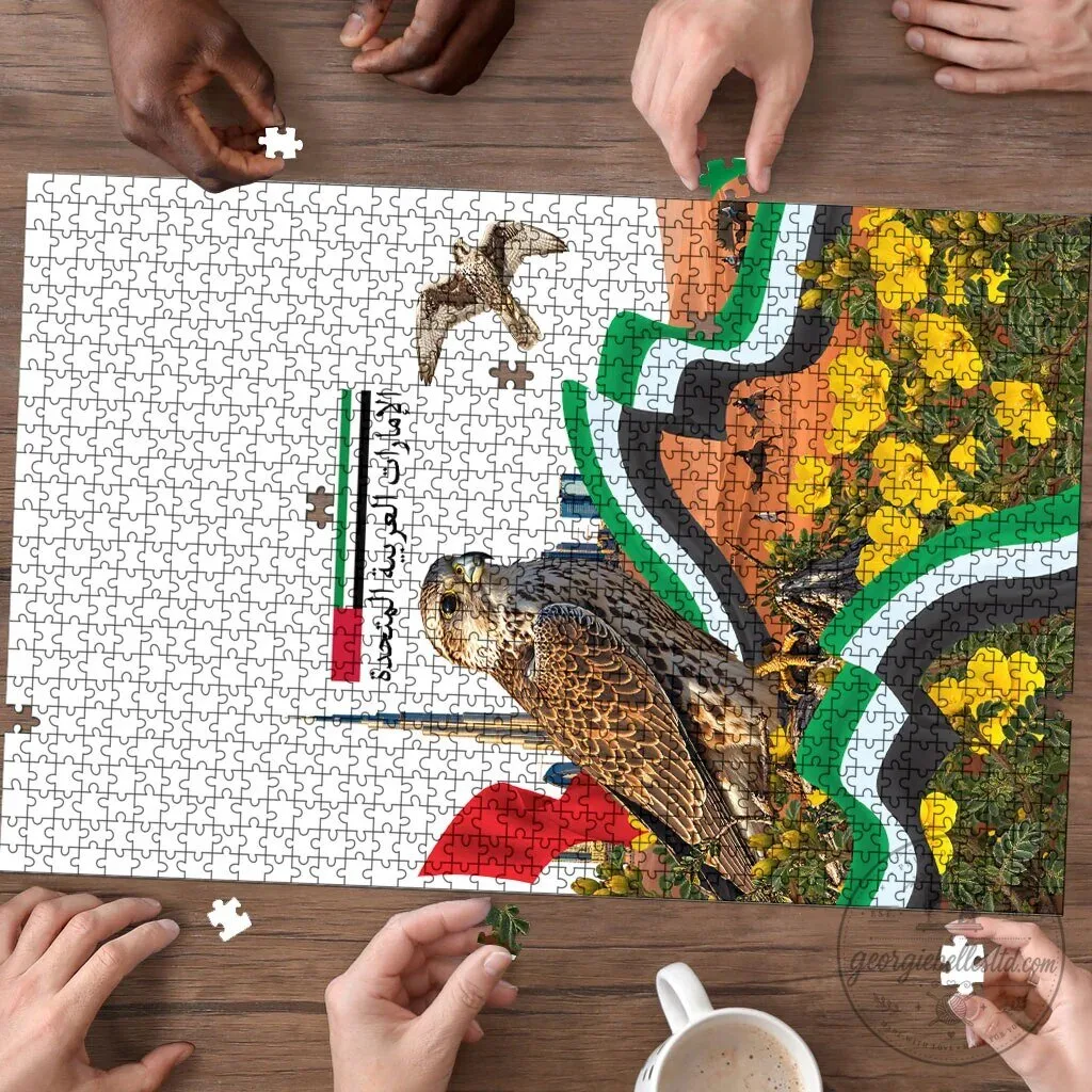 United Arab Emirates National Day Falcon and Burj Khalifa Jigsaw Puzzle 6 United Arab Emirates National Day Falcon and Burj Khalifa Jigsaw Puzzle