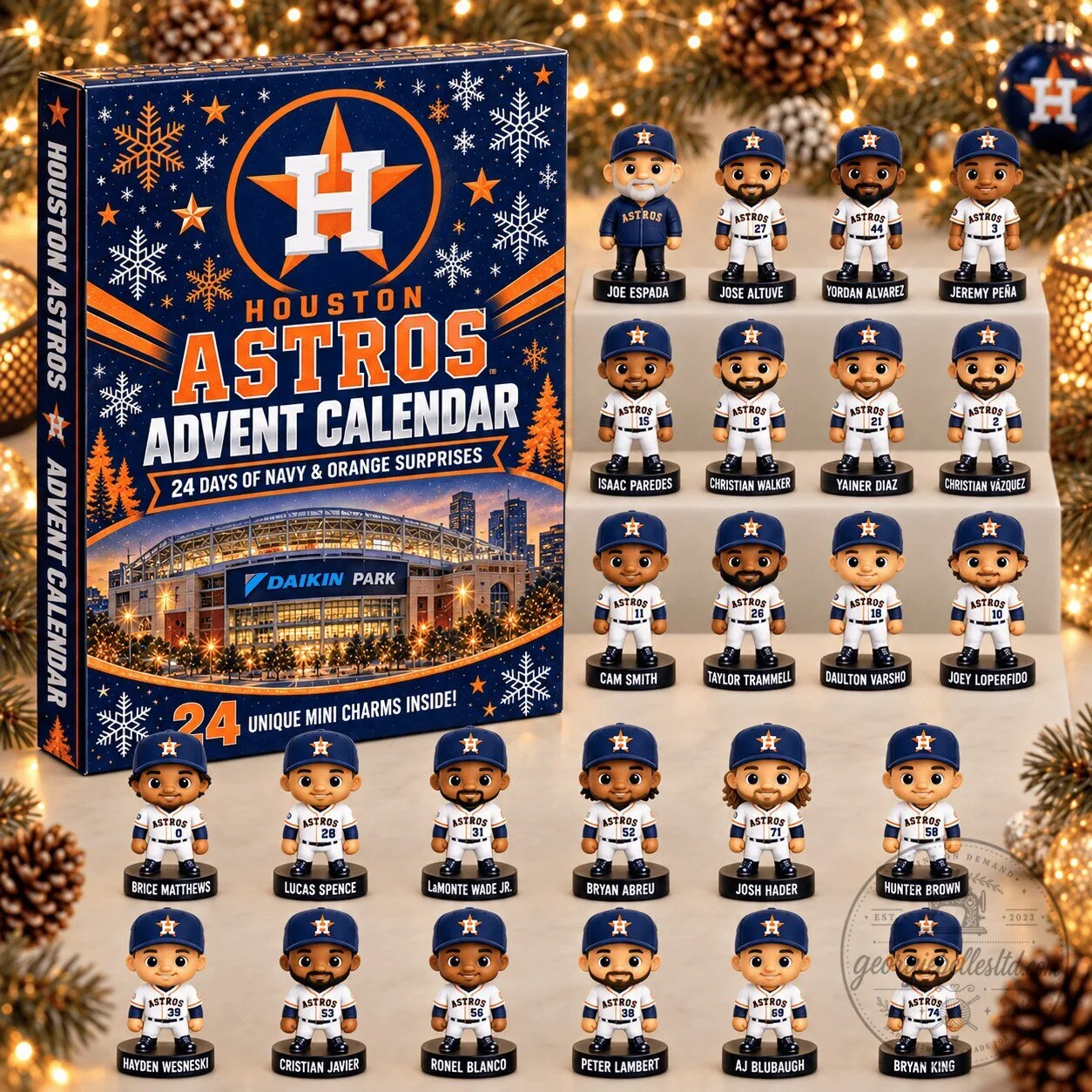 Houston Astros Baseball Team Advent Calendar 24 Days of Surprises