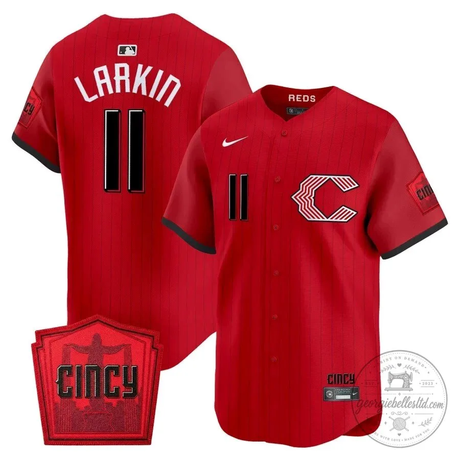 Cincinnati Reds Graham Ashcraft City Connect Red Baseball Jersey 15 Cincinnati Reds Graham Ashcraft City Connect Red Baseball Jersey
