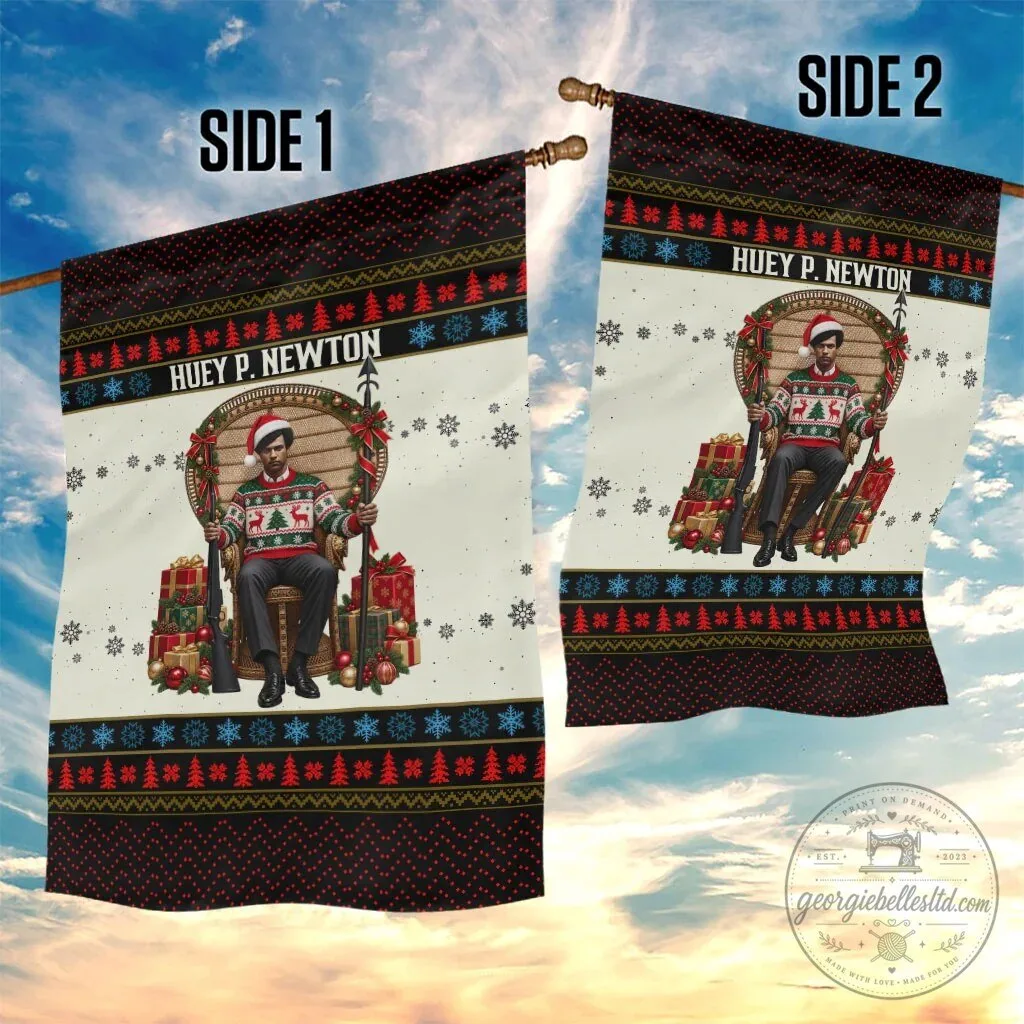 Huey P. Newton Black Panther Christmas Holiday Garden Flag 7 Huey P. Newton Black Panther Christmas Holiday Garden Flag