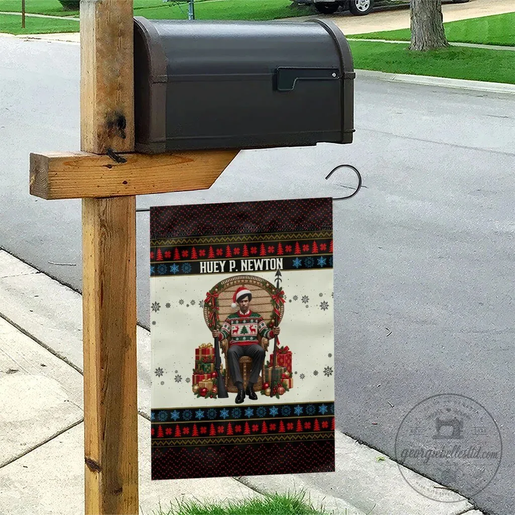 Huey P. Newton Black Panther Christmas Holiday Garden Flag 9 Huey P. Newton Black Panther Christmas Holiday Garden Flag