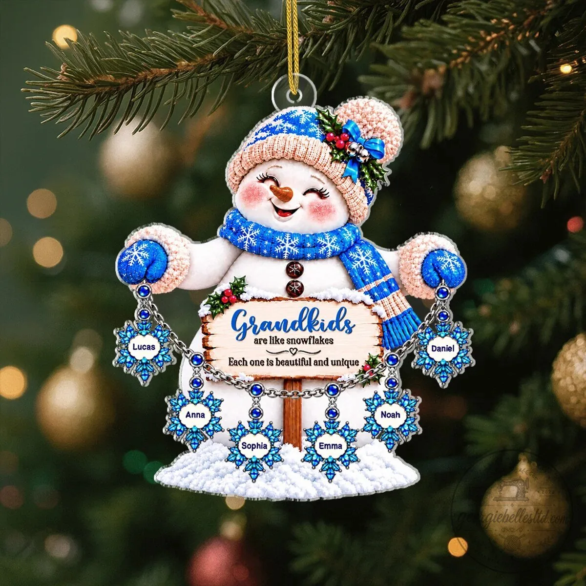 Personalized Grandkids Are Like Snowflakes Snowman Christmas Ornament 7 Personalized Grandkids Are Like Snowflakes Snowman Christmas Ornament