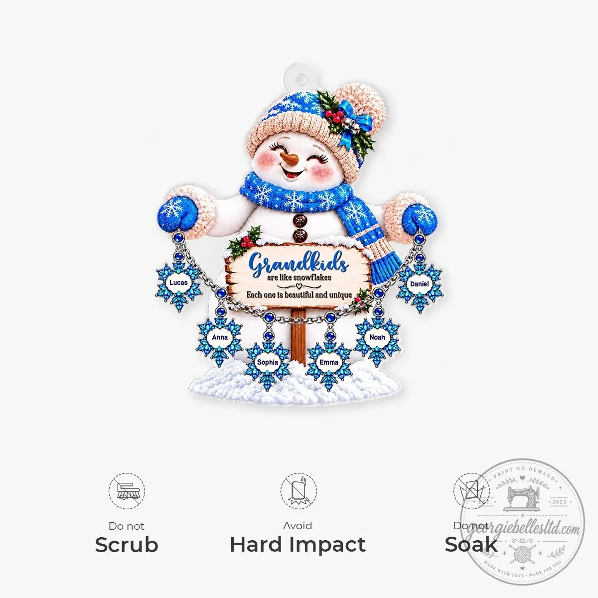 Personalized Grandkids Are Like Snowflakes Snowman Christmas Ornament 10 Personalized Grandkids Are Like Snowflakes Snowman Christmas Ornament