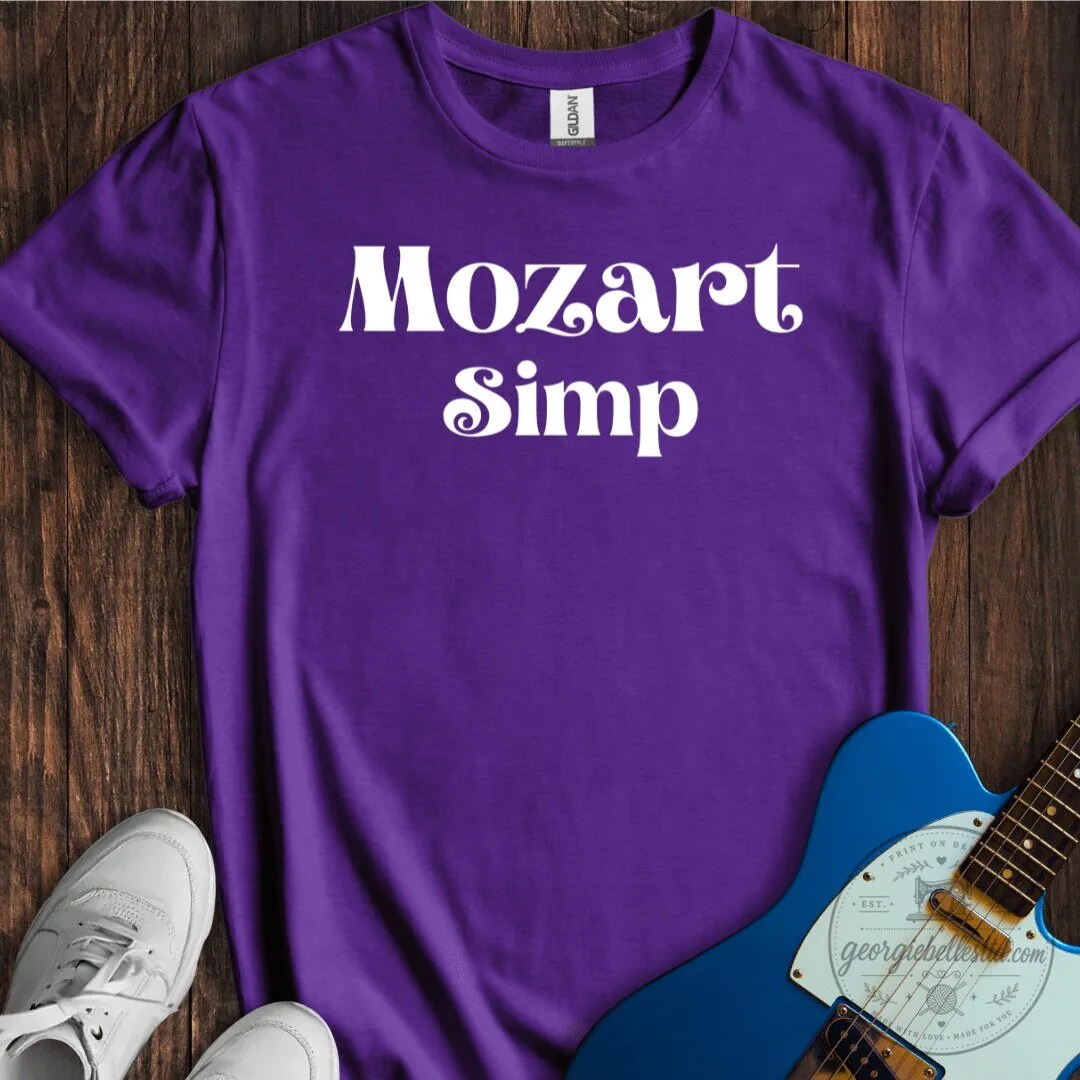Mozart Simp So In Love Shirt, Classical Music Fan Purple T-Shirt