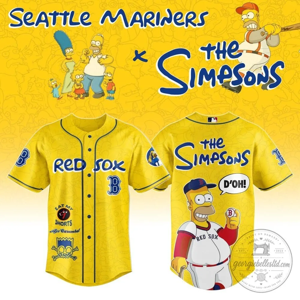 Boston Red Sox The Simpsons Homer Simpson Baseball Jersey