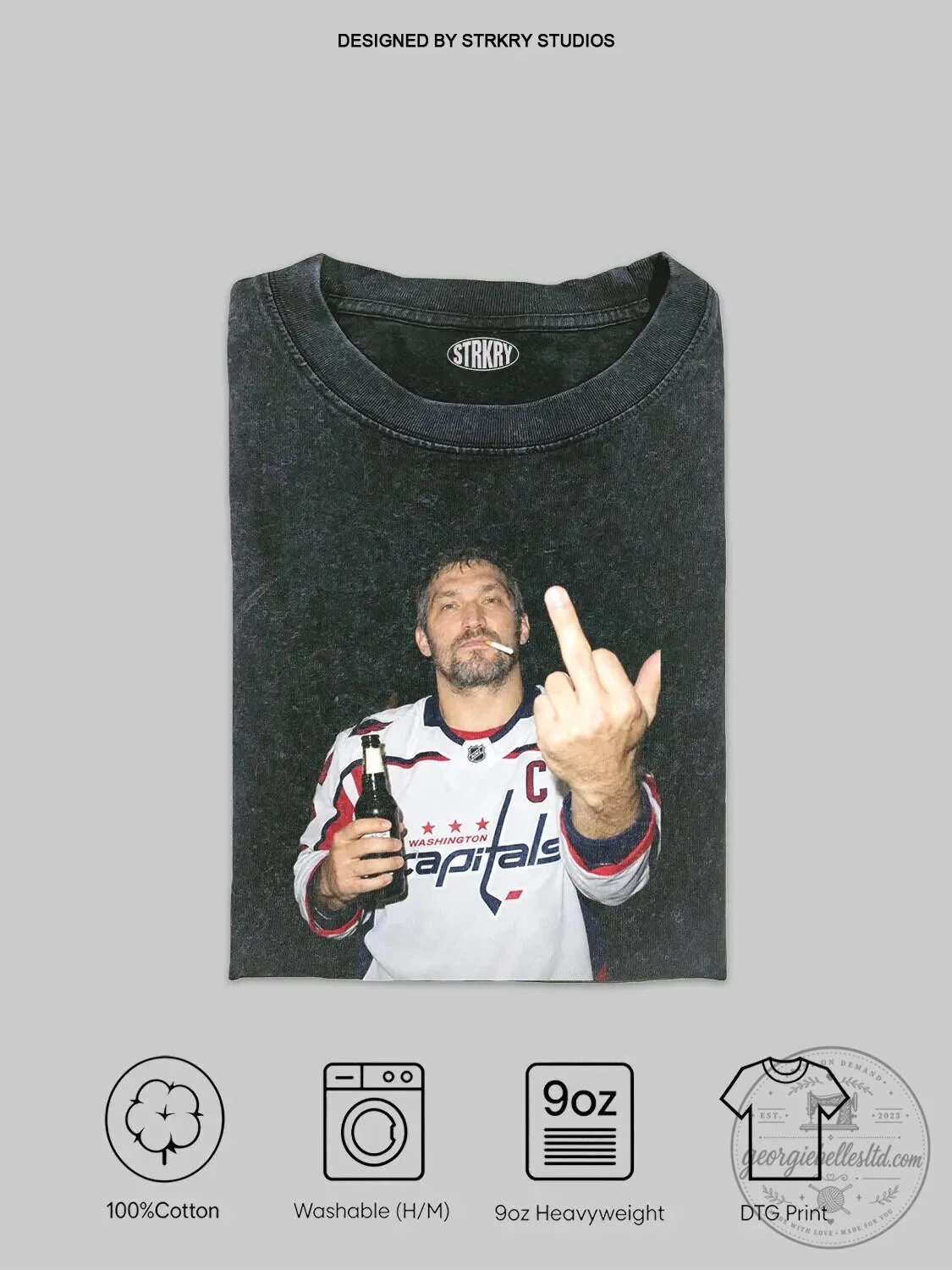 Alex Ovechkin Middle Finger Washington Capitals Hockey T-Shirt