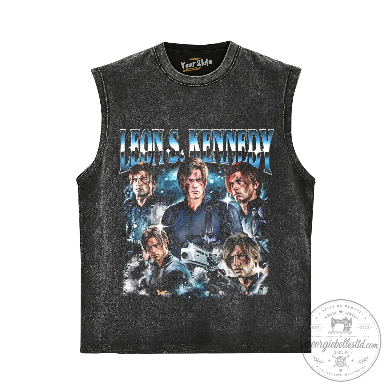 Leon S. Kennedy Resident Evil 4 Video Game Character T-Shirt 11 Leon S. Kennedy Resident Evil 4 Video Game Character T-Shirt
