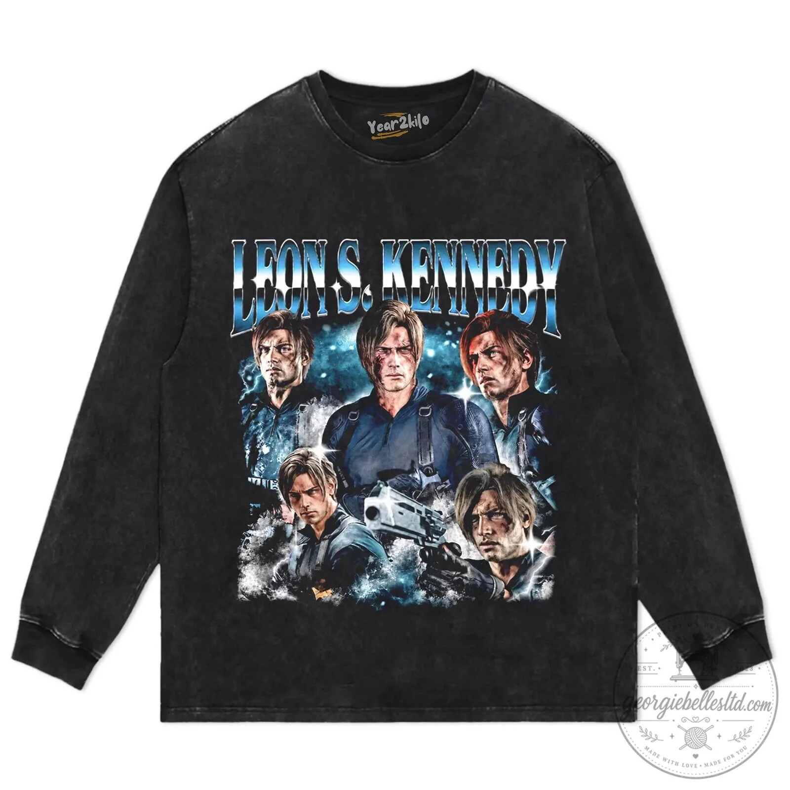 Leon S. Kennedy Resident Evil 4 Video Game Character T-Shirt 14 Leon S. Kennedy Resident Evil 4 Video Game Character T-Shirt