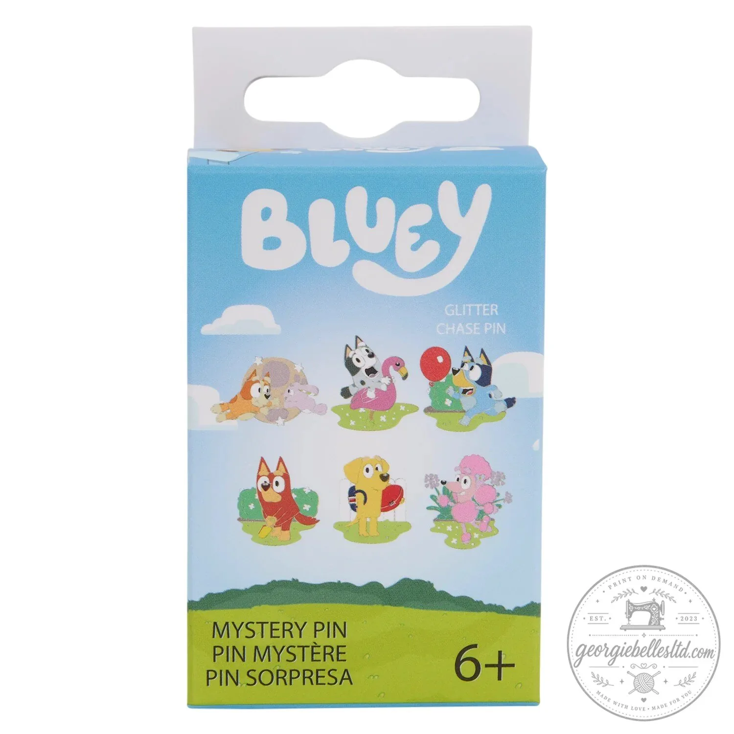 Bluey Characters Mystery Box Glitter Chase Enamel Pin Badge 7 Bluey Characters Mystery Box Glitter Chase Enamel Pin Badge