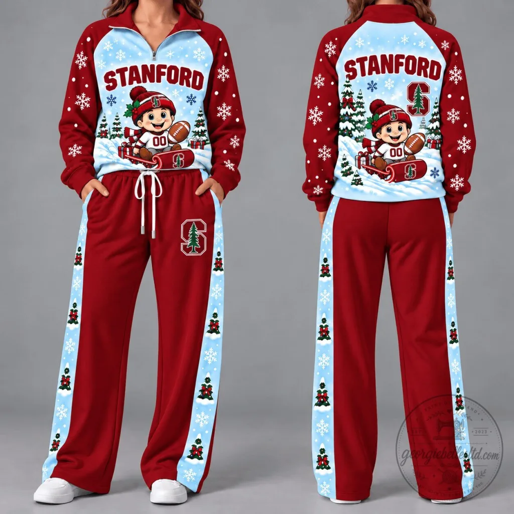 Stanford Cardinal Christmas Snowman Quarter Zip Sweatshirt and Pants Set Stanford Cardinal Christmas Snowman Quarter Zip Sweatshirt and Pants Set