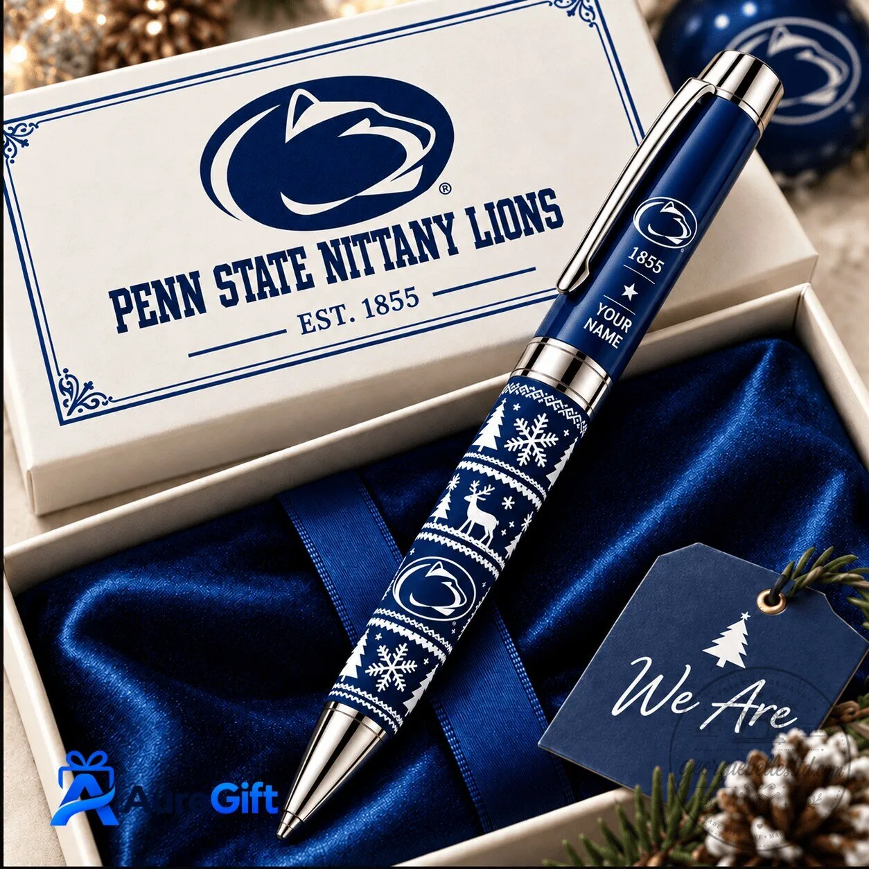Penn State Nittany Lions Christmas Ugly Sweater Pattern Ballpoint Pen