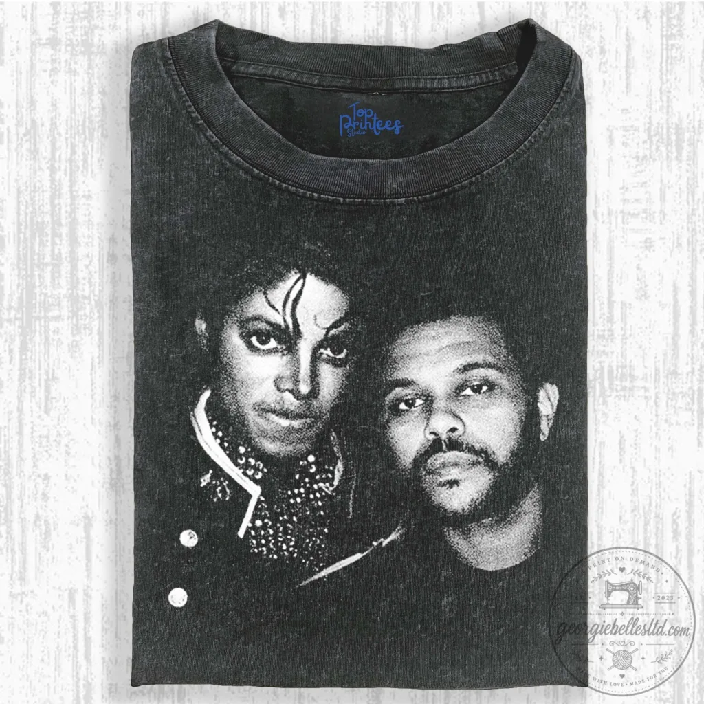 Michael Jackson The Weeknd Vintage Washed Graphic T-Shirt Michael Jackson The Weeknd Vintage Washed Graphic T-Shirt