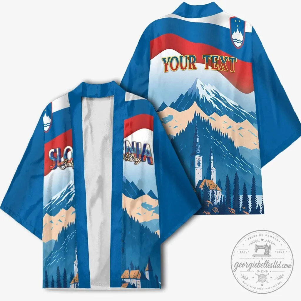 Slovenia Independence Day Lake Bled Julian Alps Landscape Kimono Robe 8 Slovenia Independence Day Lake Bled Julian Alps Landscape Kimono Robe