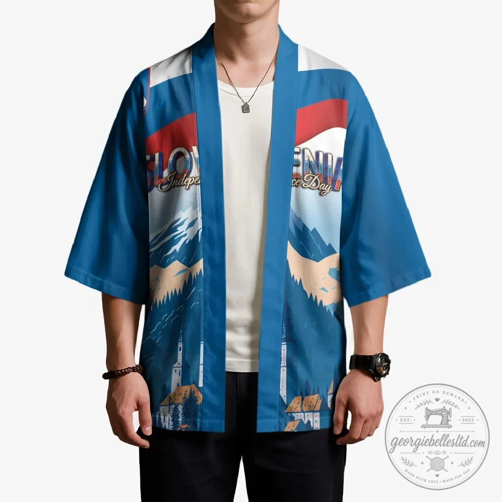 Slovenia Independence Day Lake Bled Julian Alps Landscape Kimono Robe 9 Slovenia Independence Day Lake Bled Julian Alps Landscape Kimono Robe