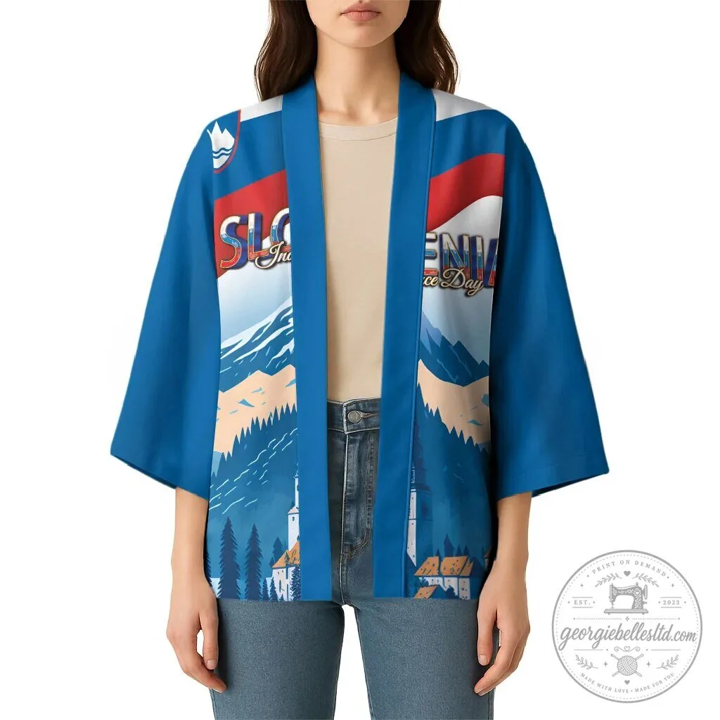 Slovenia Independence Day Lake Bled Julian Alps Landscape Kimono Robe 10 Slovenia Independence Day Lake Bled Julian Alps Landscape Kimono Robe