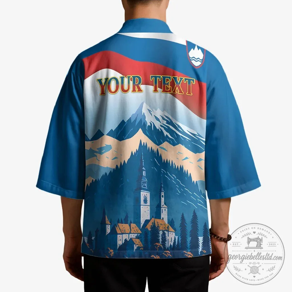Slovenia Independence Day Lake Bled Julian Alps Landscape Kimono Robe 11 Slovenia Independence Day Lake Bled Julian Alps Landscape Kimono Robe