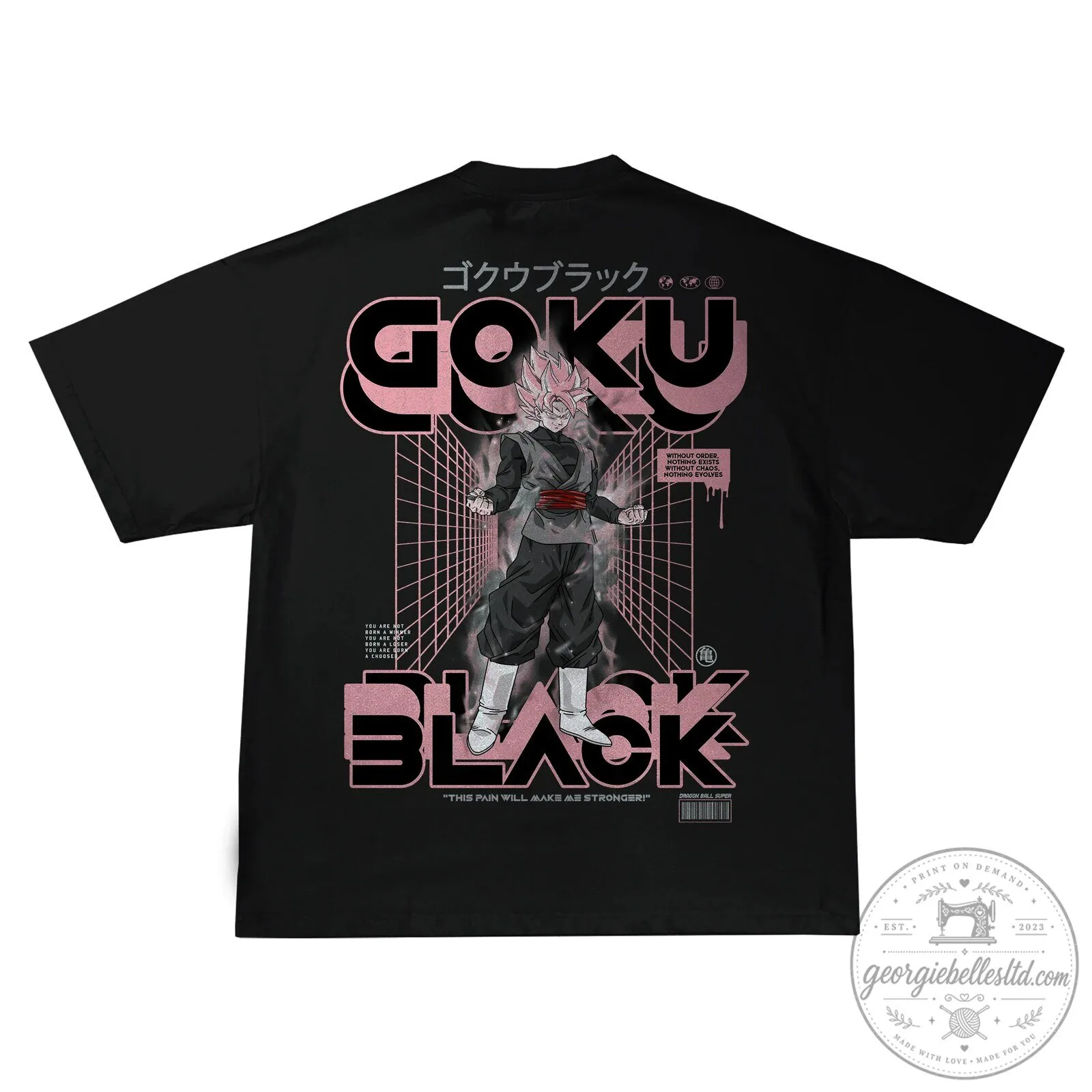 Goku Black Super Saiyan Rose Dragon Ball Super Anime Graphic T-Shirt