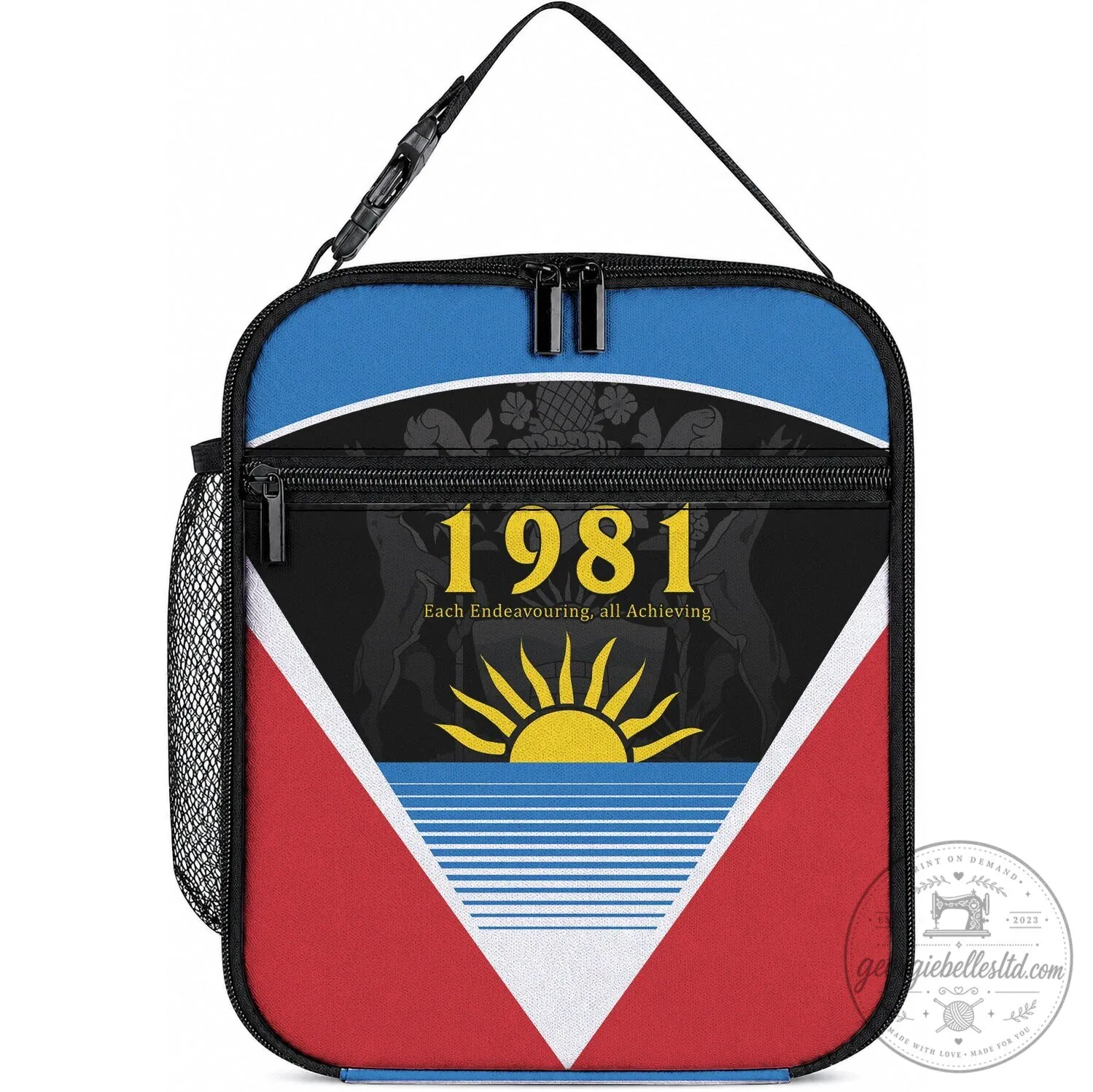 Antigua and Barbuda Flag 1981 Independence Day Insulated Lunch Bag