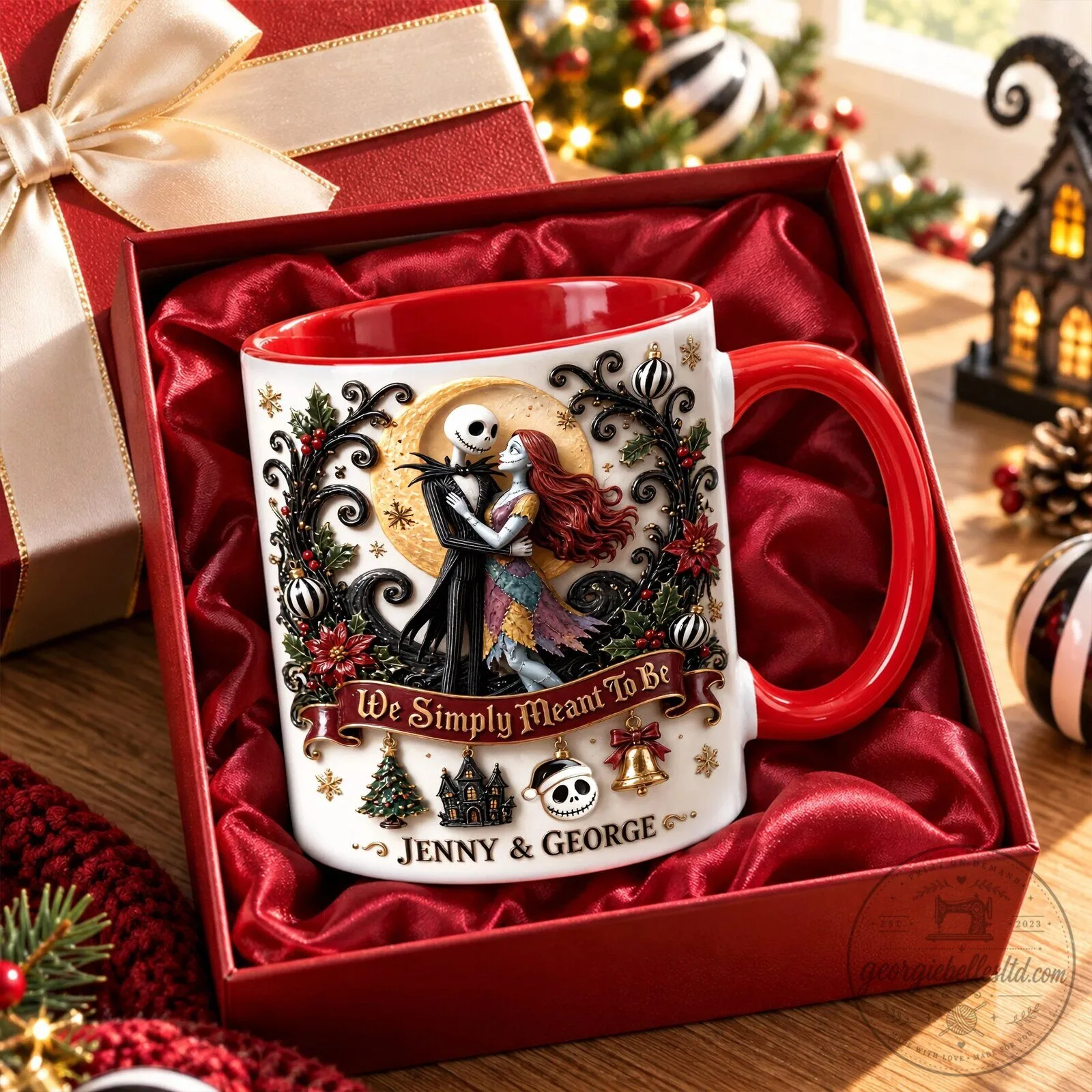Nightmare Before Christmas Jack and Sally We Simply Meant To Be Coffee Mug 7 Nightmare Before Christmas Jack and Sally We Simply Meant To Be Coffee Mug