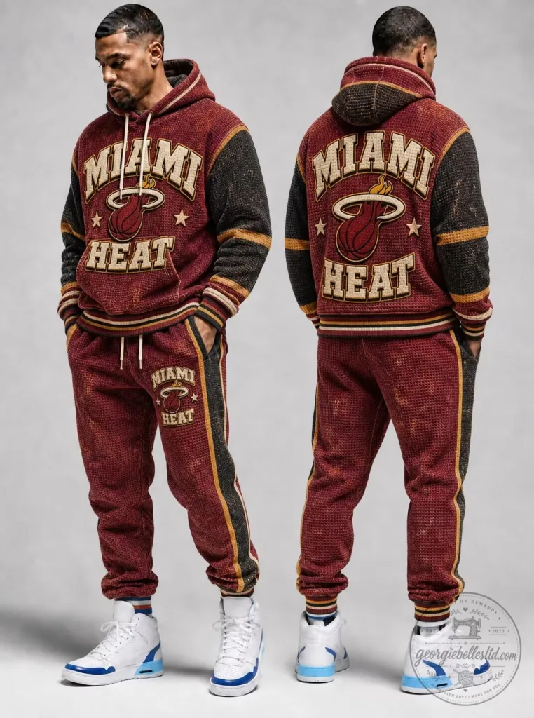 Miami Heat Basketball Team Logo Vintage Distressed Style Pullover Hoodie