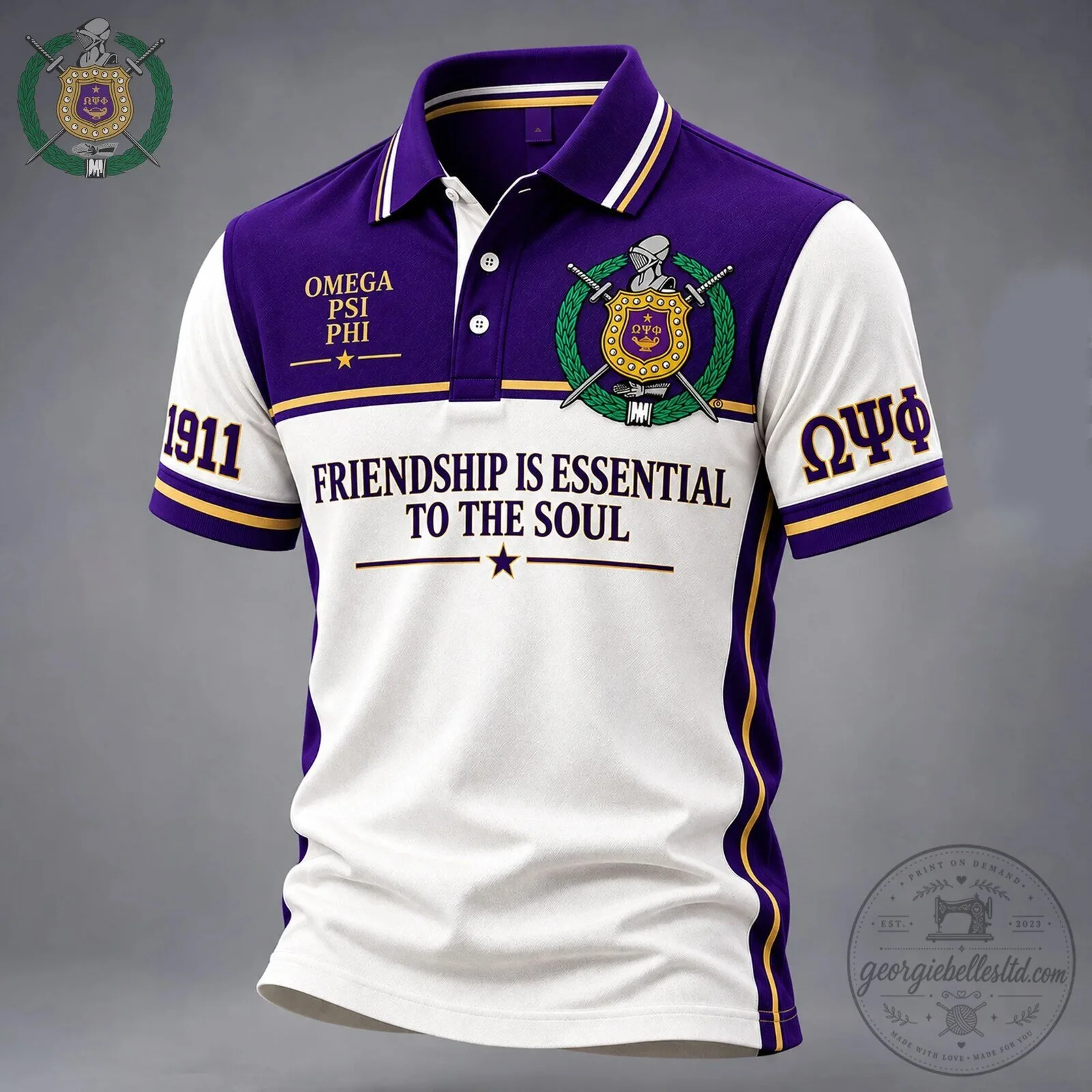 Omega Psi Phi Fraternity Friendship Is Essential To The Soul Polo Shirt 4 Omega Psi Phi Fraternity Friendship Is Essential To The Soul Polo Shirt