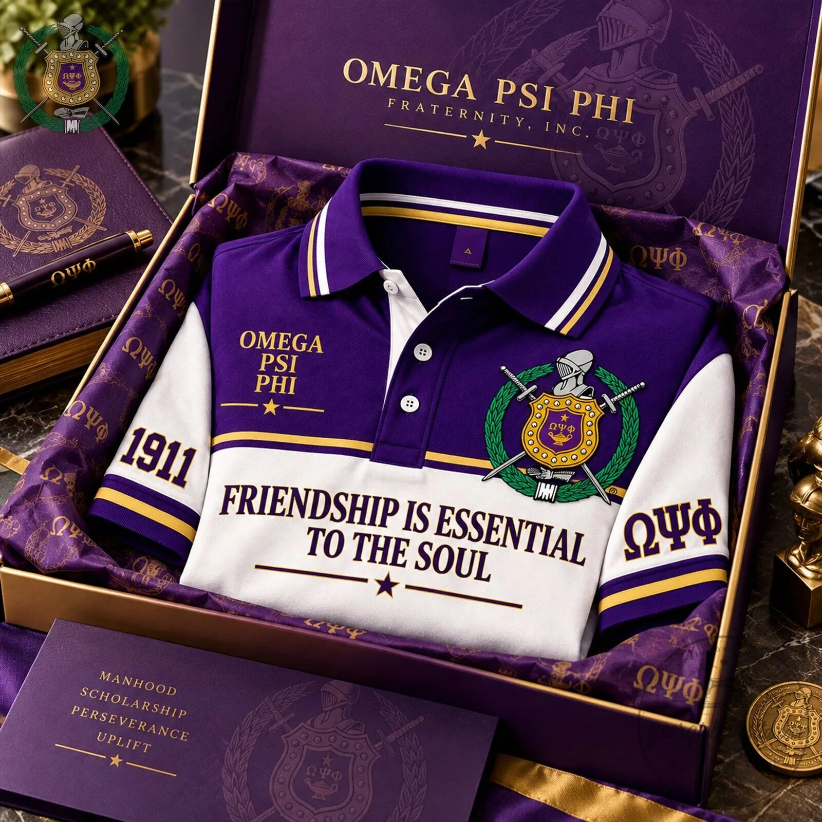 Omega Psi Phi Fraternity Friendship Is Essential To The Soul Polo Shirt 5 Omega Psi Phi Fraternity Friendship Is Essential To The Soul Polo Shirt