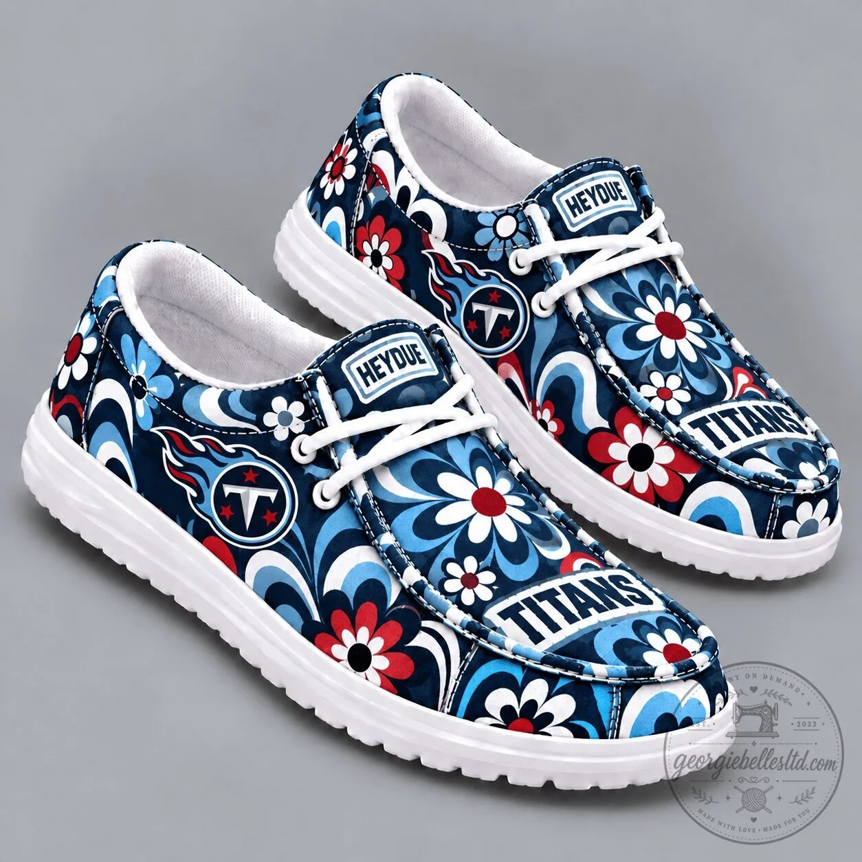 Tennessee Titans NFL Retro Groovy Floral Swirl Print Casual Shoes 1 Tennessee Titans NFL Retro Groovy Floral Swirl Print Casual Shoes