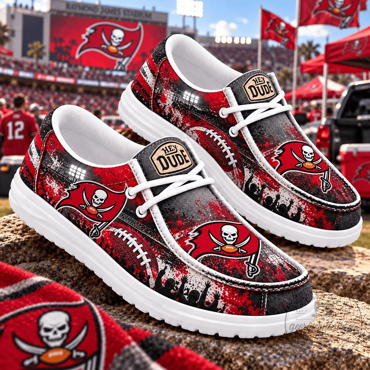 Tampa Bay Buccaneers Football Team Hey Dude Style Shoes