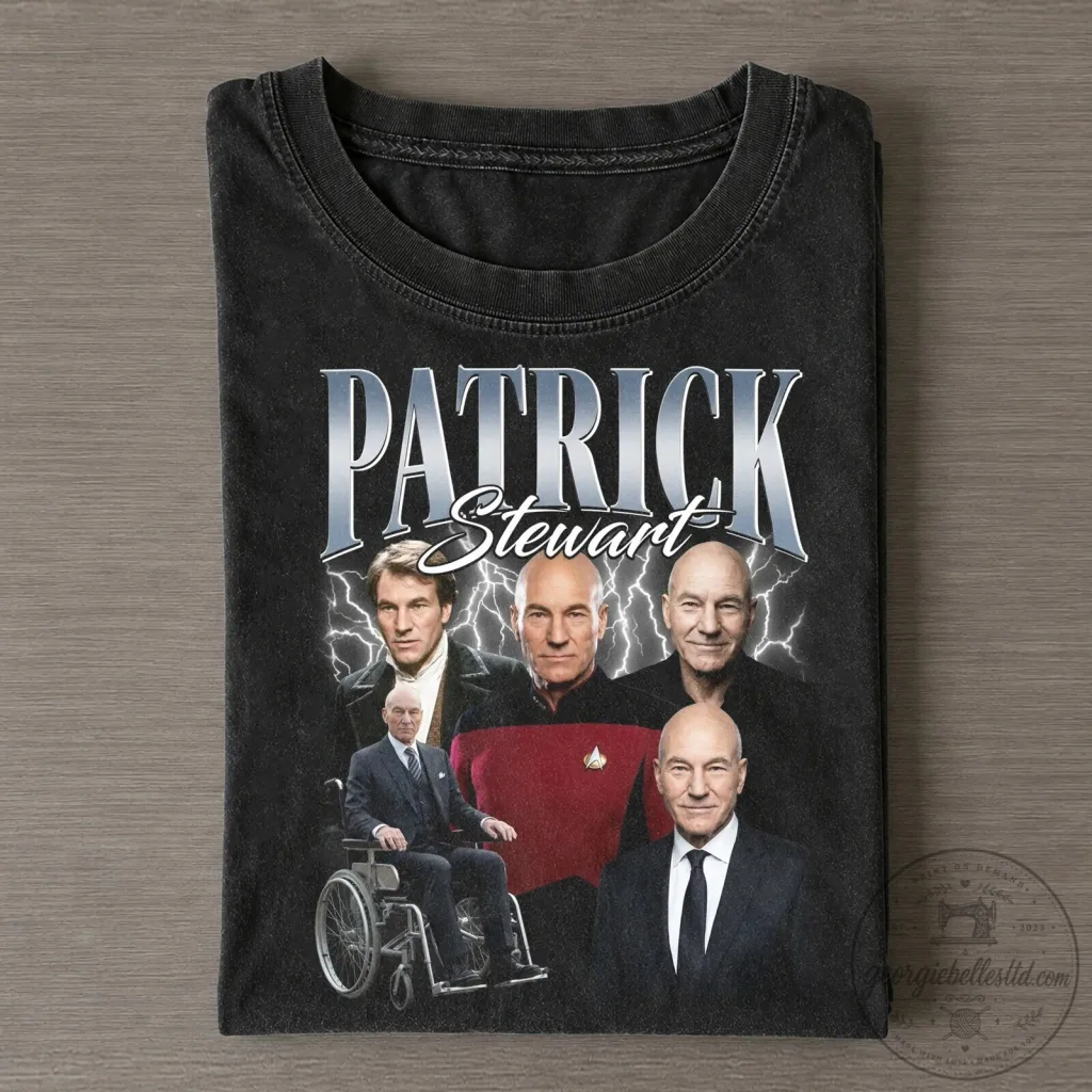 Patrick Stewart Legend Actor Vintage Style Graphic T-Shirt Patrick Stewart Legend Actor Vintage Style Graphic T-Shirt