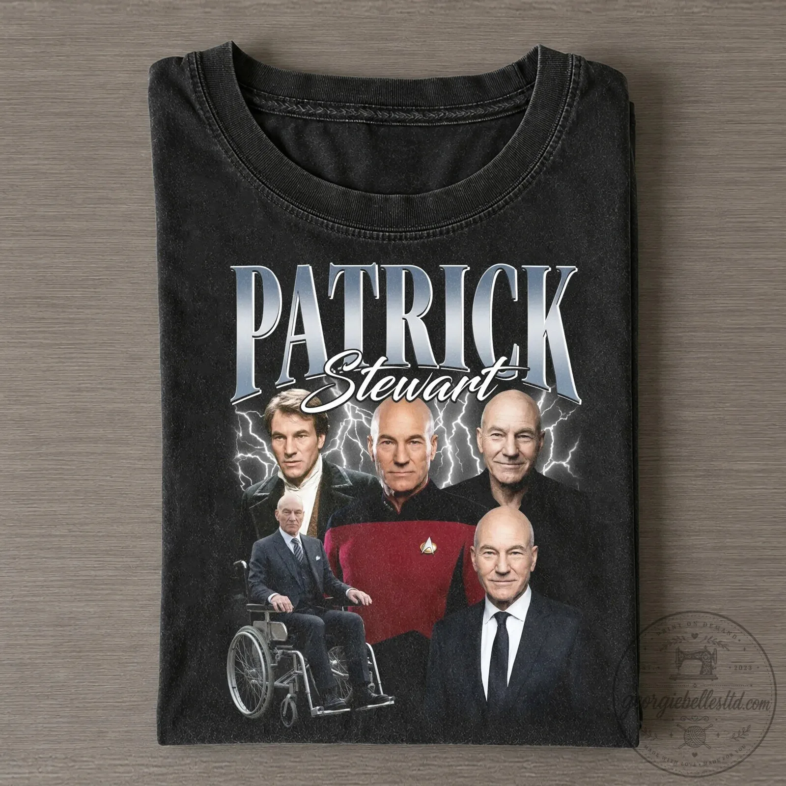 Patrick Stewart Legend Actor Vintage Style Graphic T-Shirt 2 Patrick Stewart Legend Actor Vintage Style Graphic T-Shirt