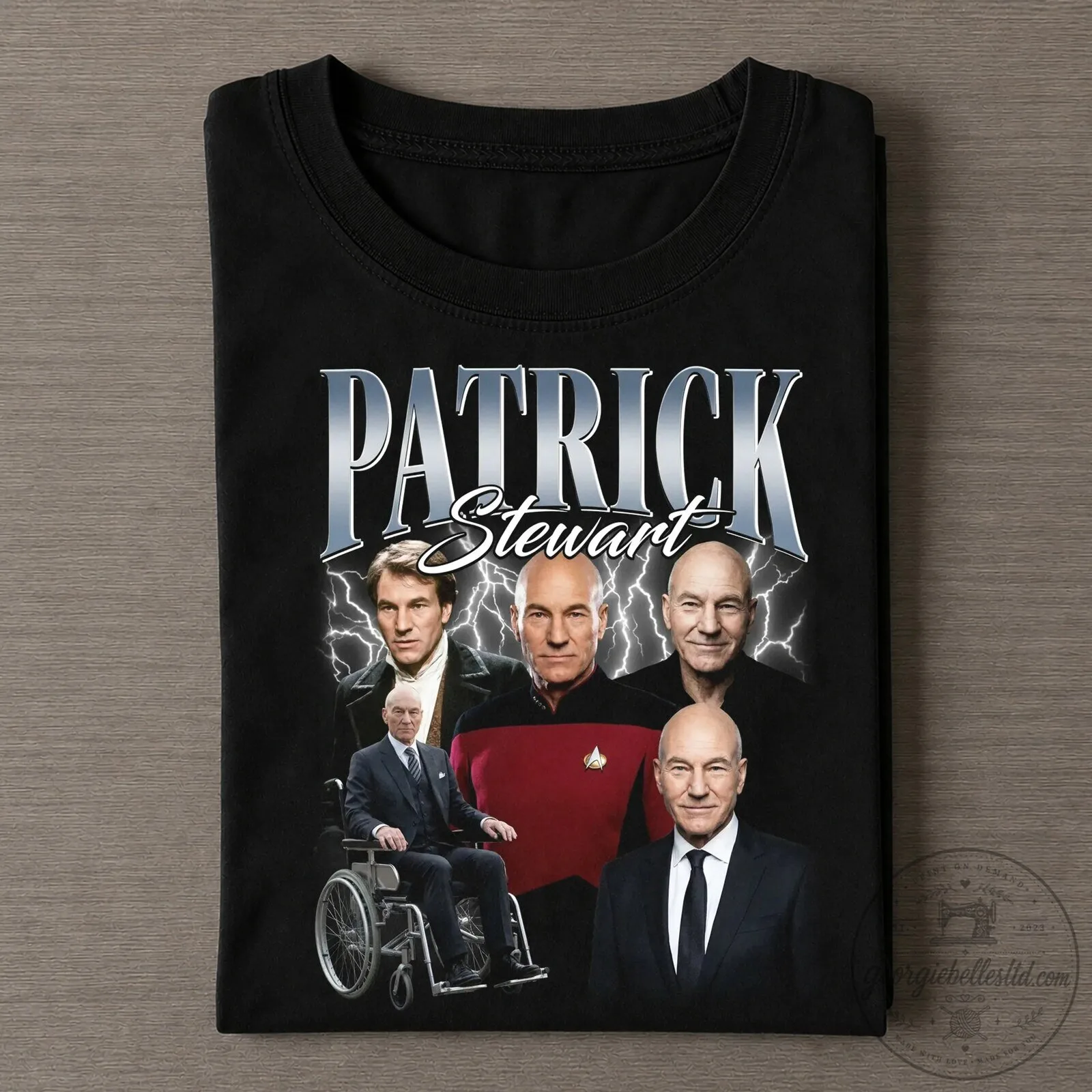 Patrick Stewart Legend Actor Vintage Style Graphic T-Shirt 3 Patrick Stewart Legend Actor Vintage Style Graphic T-Shirt