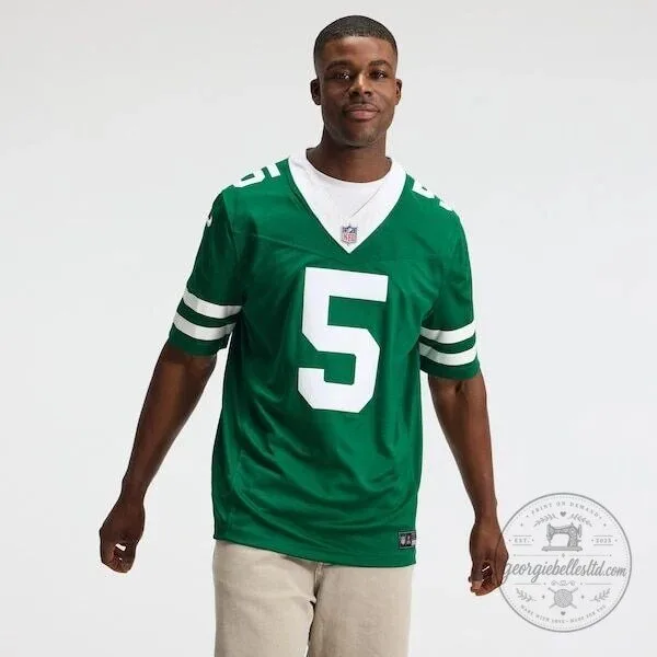 Garrett Wilson New York Jets Green Game Football Jersey 12 Garrett Wilson New York Jets Green Game Football Jersey