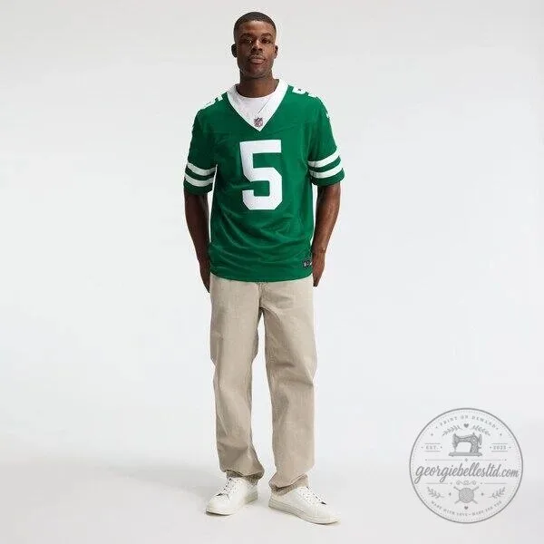 Garrett Wilson New York Jets Green Game Football Jersey 14 Garrett Wilson New York Jets Green Game Football Jersey