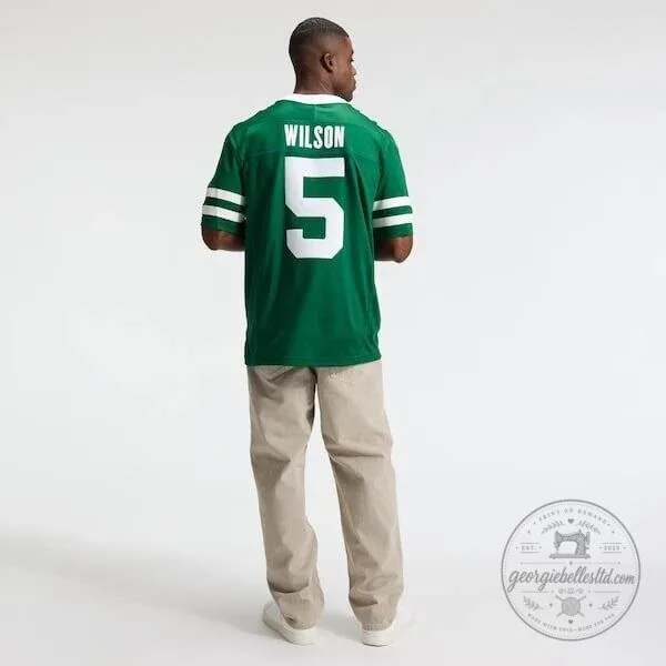 Garrett Wilson New York Jets Green Game Football Jersey 15 Garrett Wilson New York Jets Green Game Football Jersey