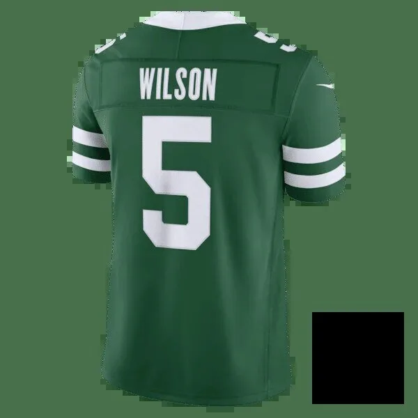 Garrett Wilson New York Jets Green Game Football Jersey 17 Garrett Wilson New York Jets Green Game Football Jersey